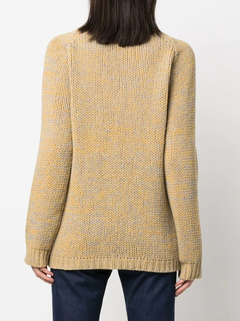 virgin wool V-neck jumper 4