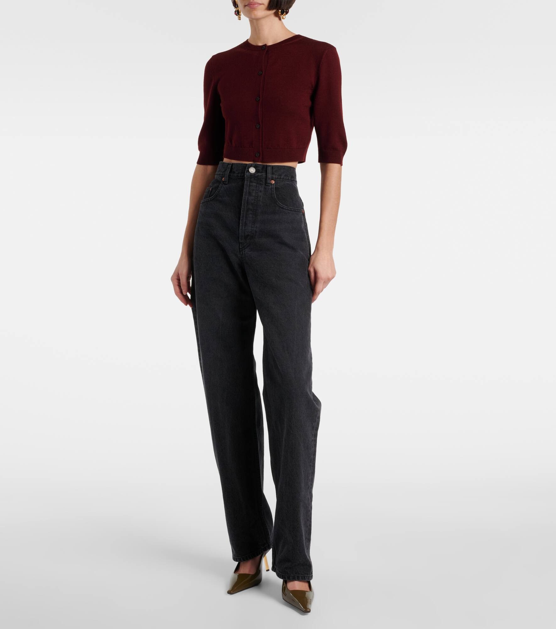 High-rise wide-leg jeans - 7