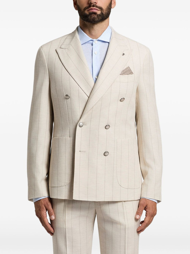 double-breasted striped blazer 1