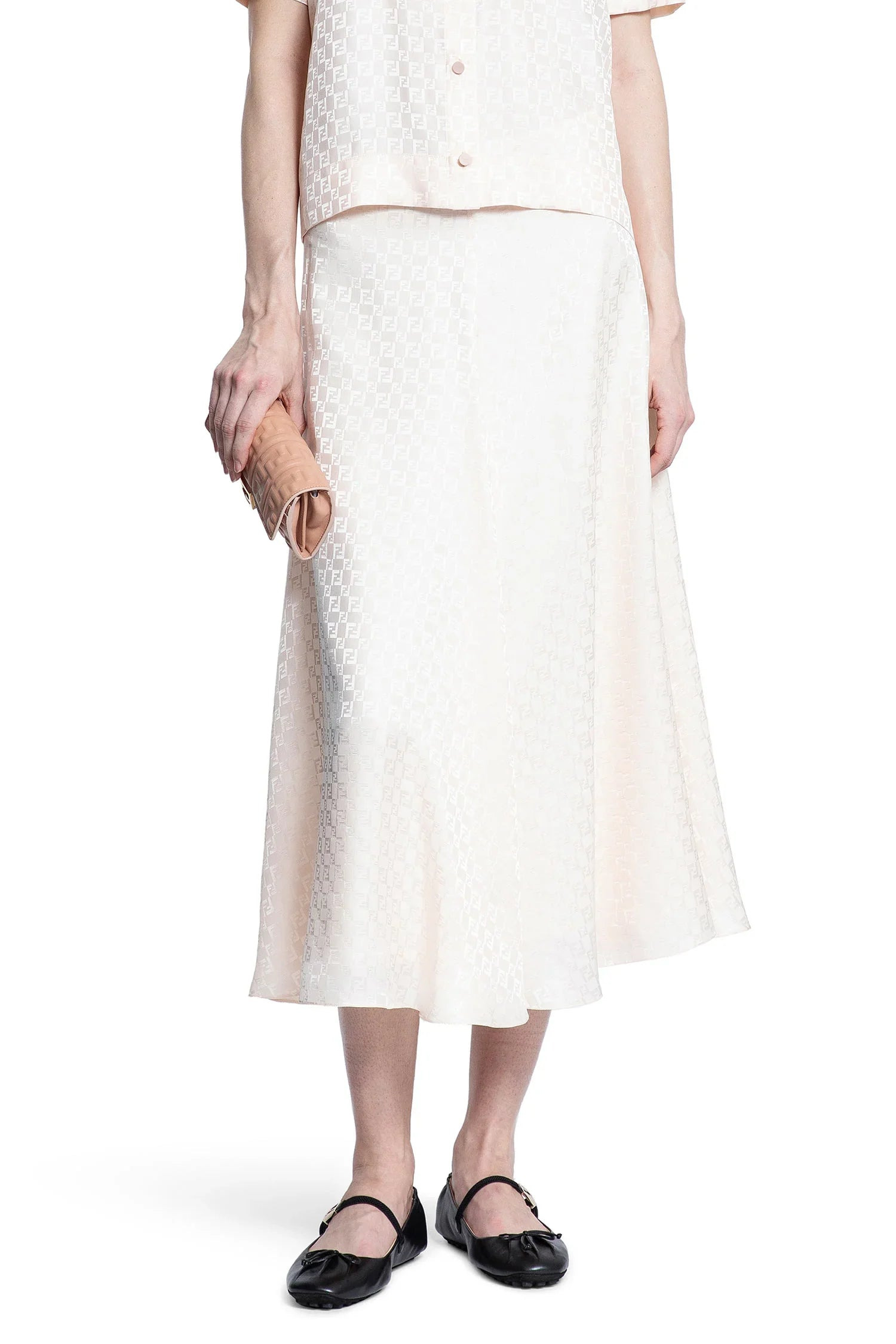 Ff-Checkerboard-Silk-Skirt - 5