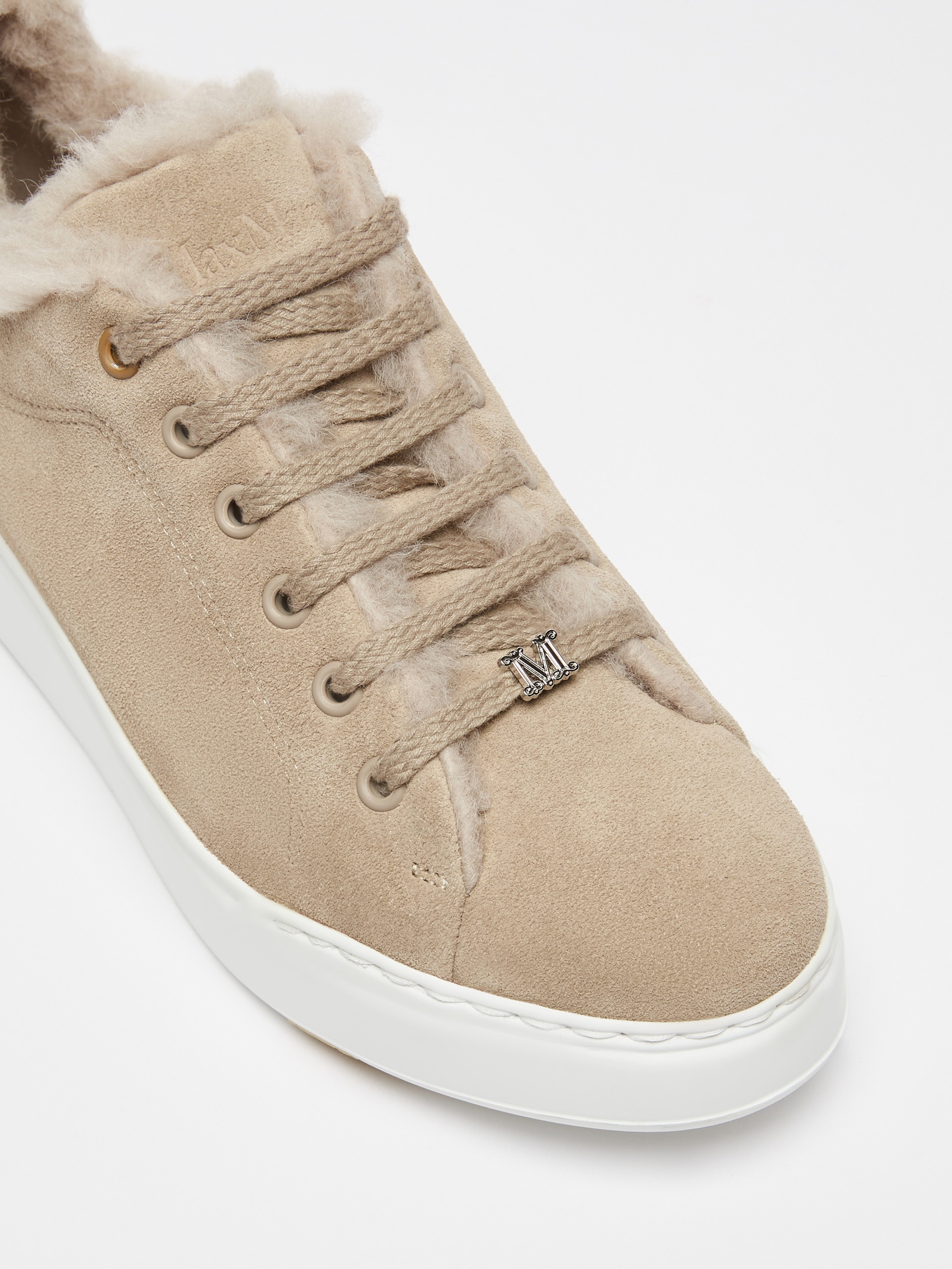 TMAXI1 Sneakers in suede and wool and alpaca Teddy fabric - 4