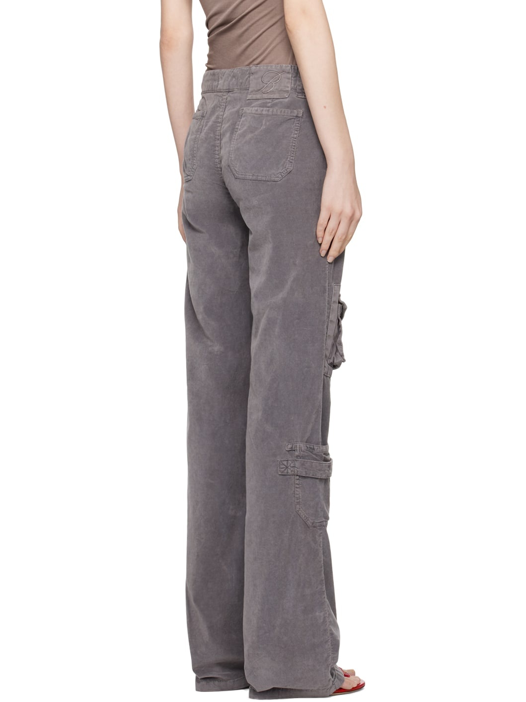 Gray Cargo Pocket Trousers - 3