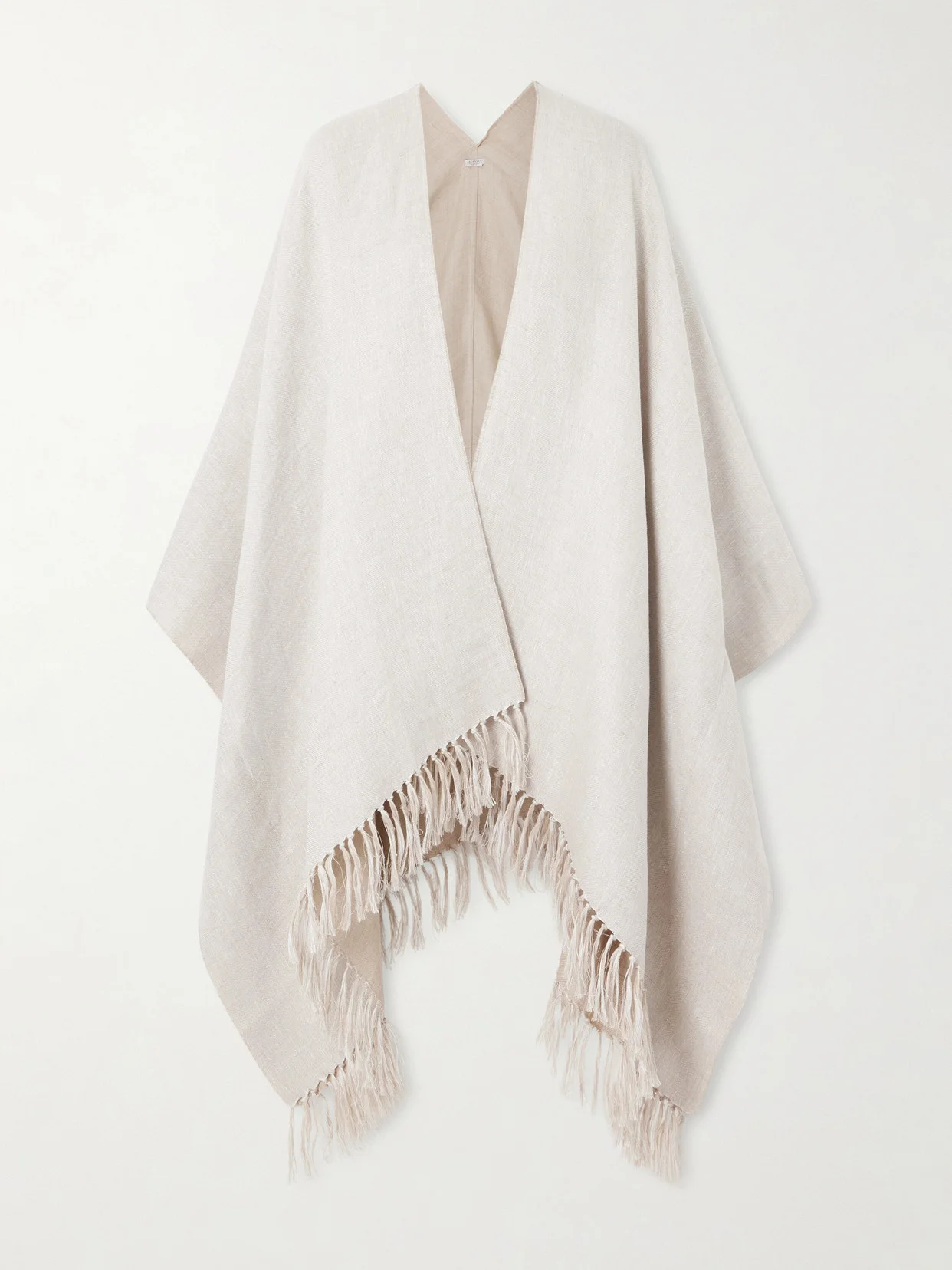 Fringed Linen-blend Scarf - 1