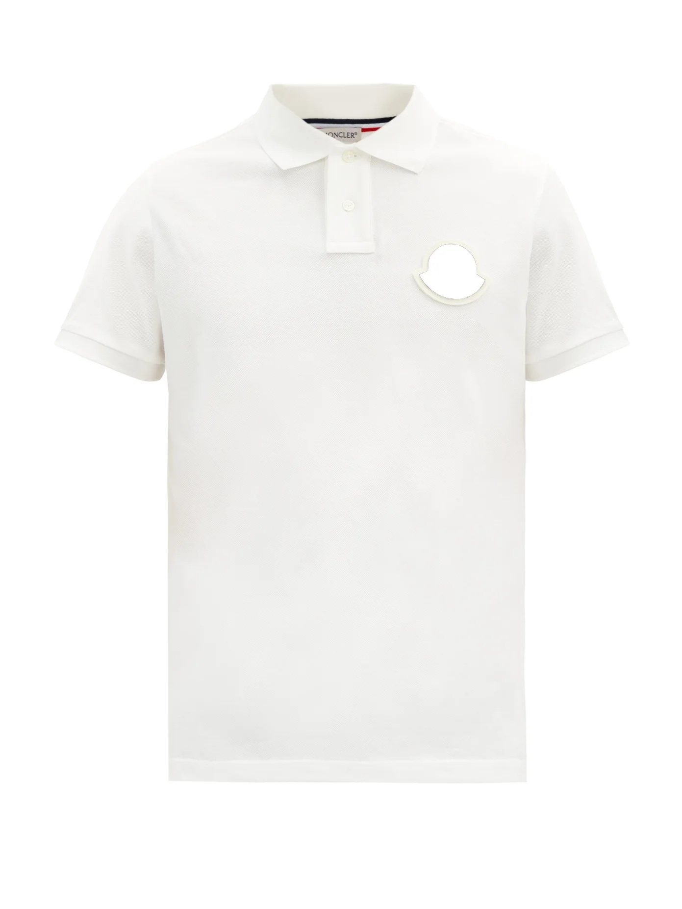 Logo-patch cotton-piqué polo shirt - 1