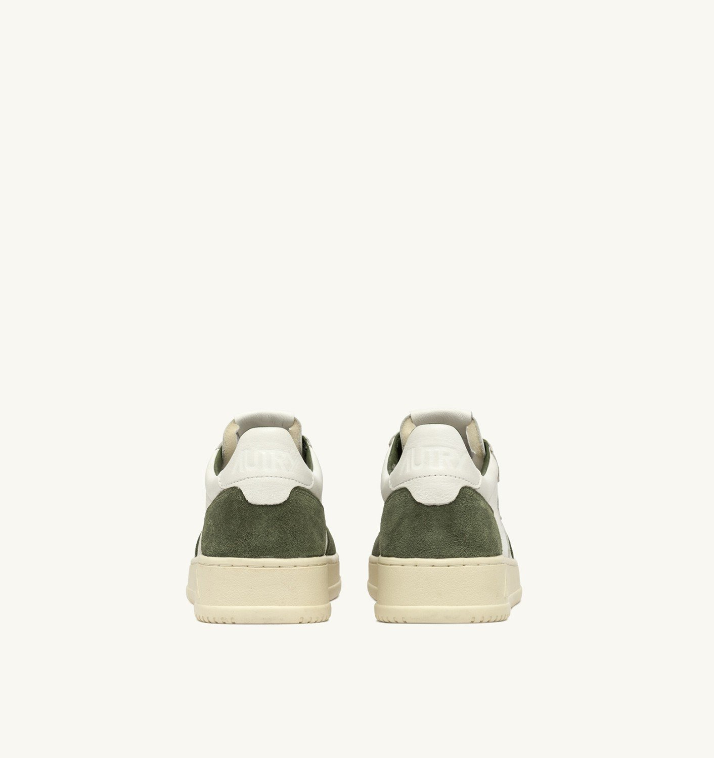 MEDALIST LOW SNEAKERS IN WHITE AND MILITARY LEATHER SUEDE - 5