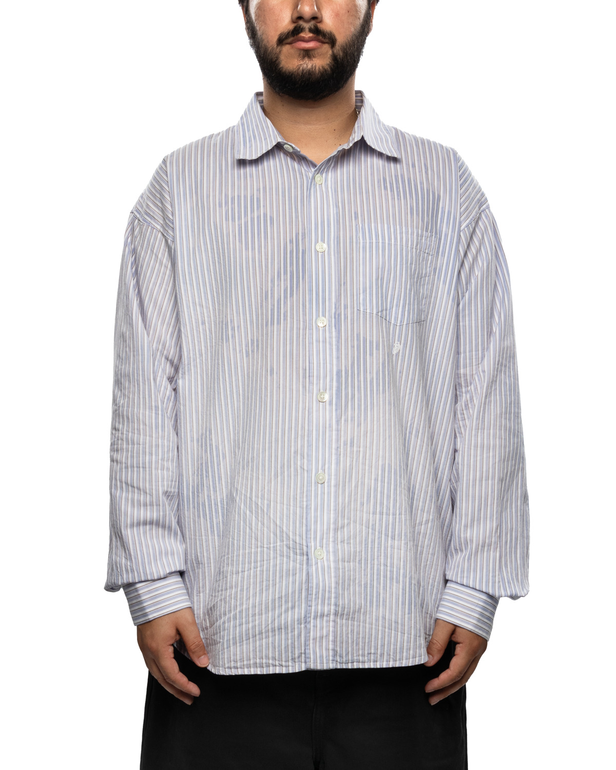 Classic LS Shirt Bleached Blue - 1