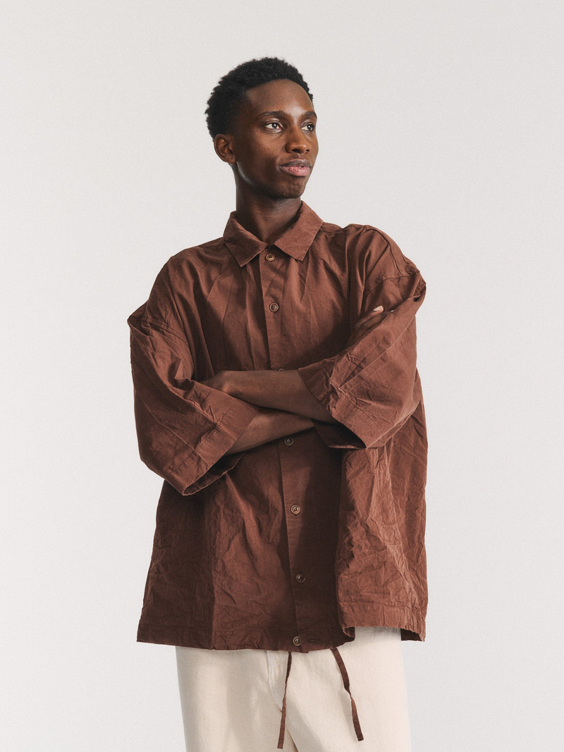 MILI VOLUME SHIRT - PAPER COT - BROWN 4