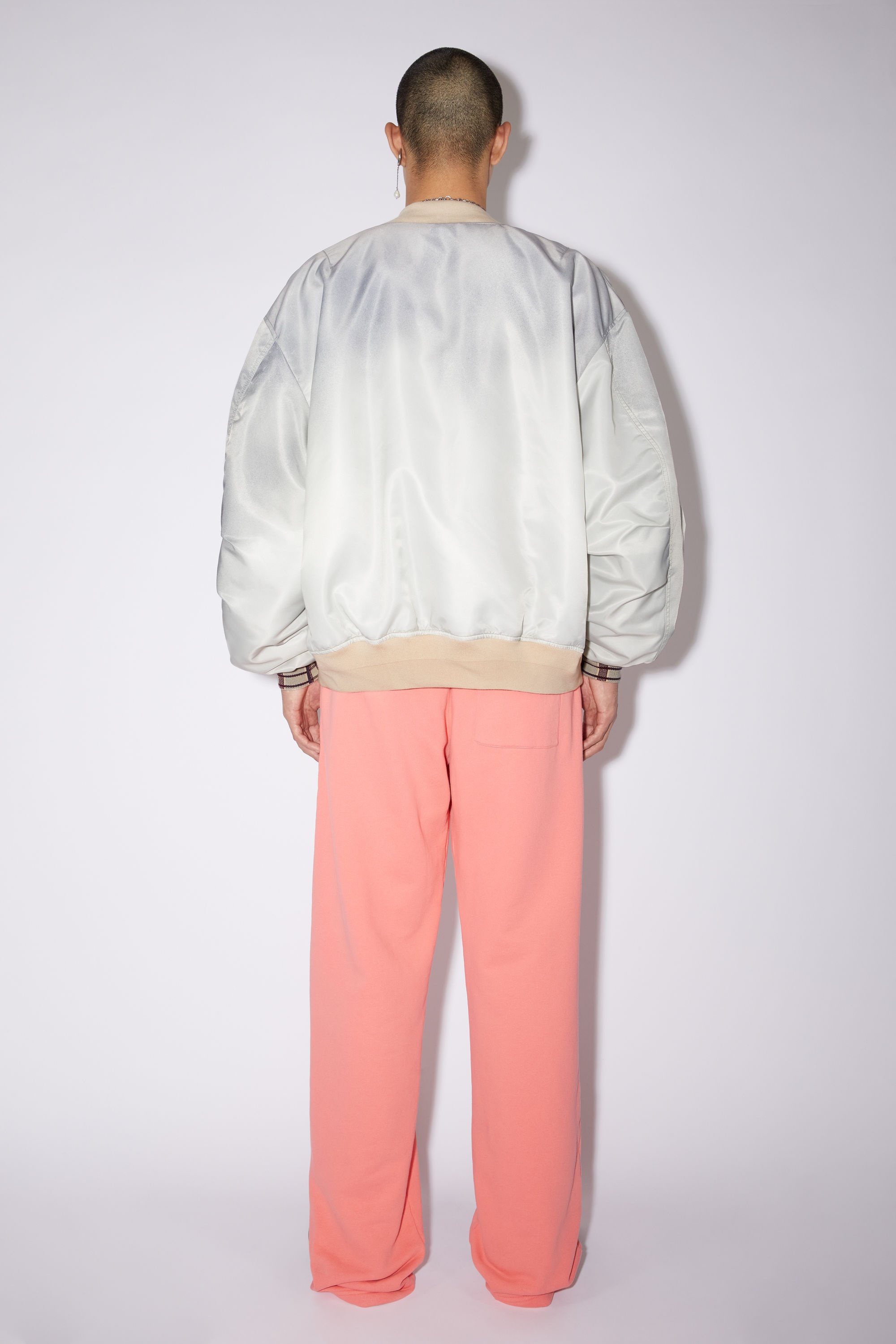Satin bomber jacket - White - 3