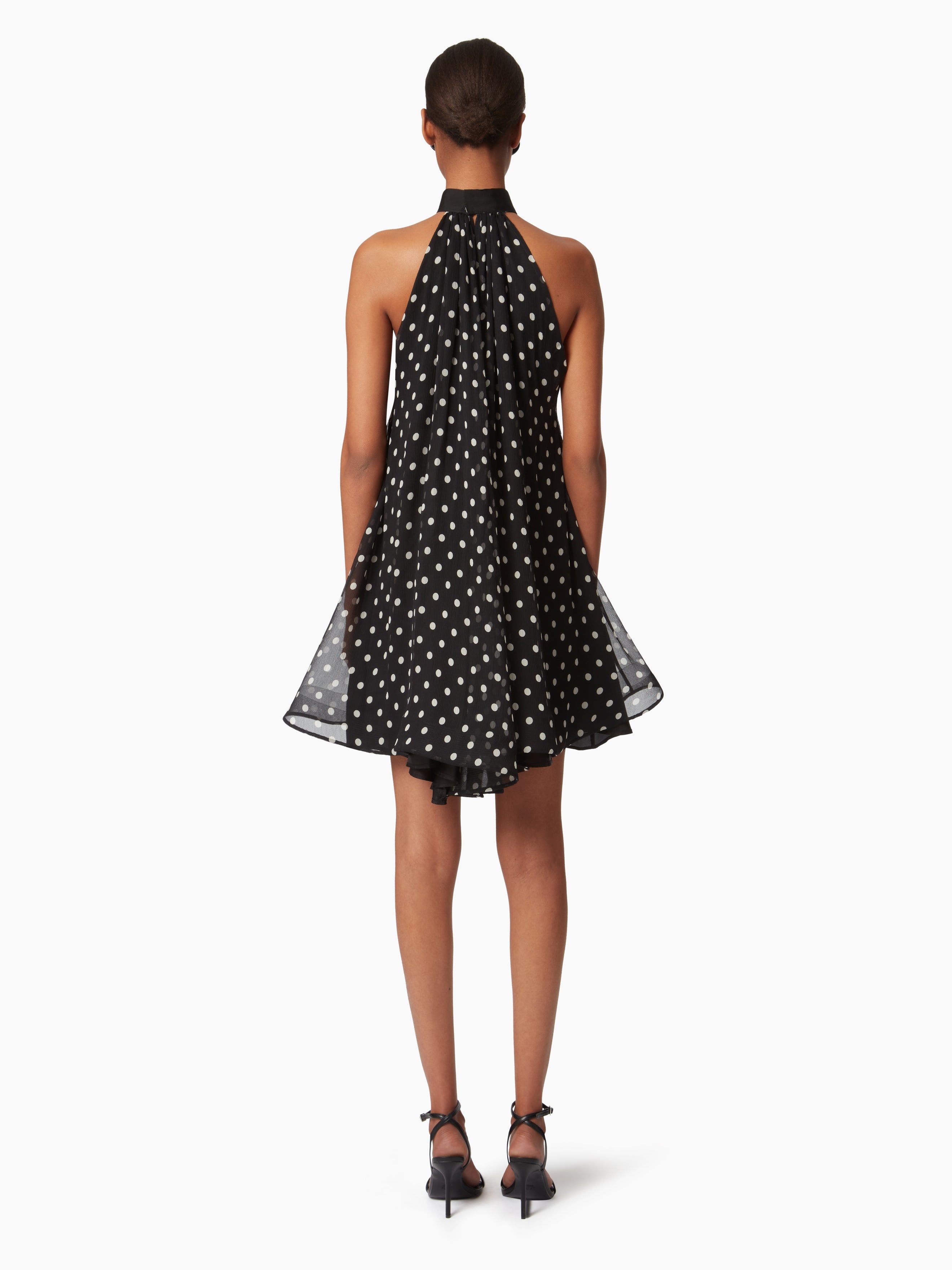 HALTERNECK MINI DRESS WITH PEPLUM - 4