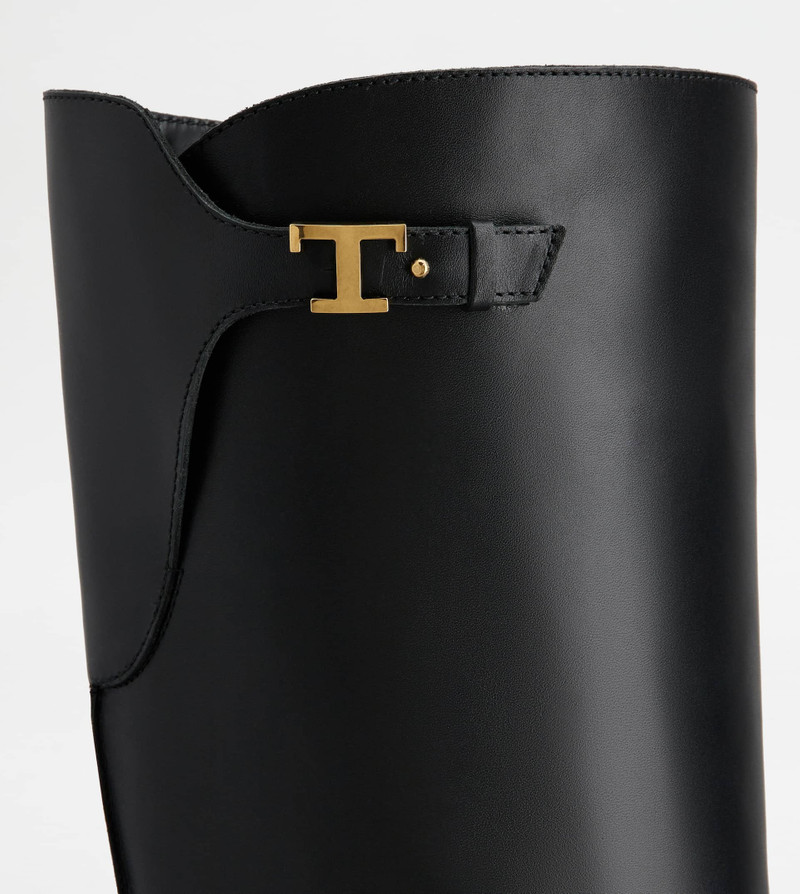 BOOTS IN LEATHER - BLACK 5