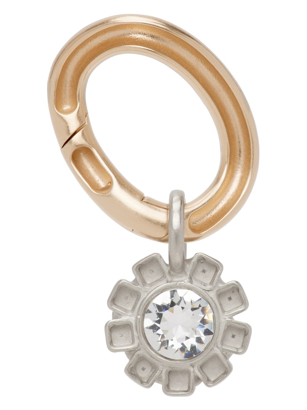 Gold & Silver Flower Earring - 1