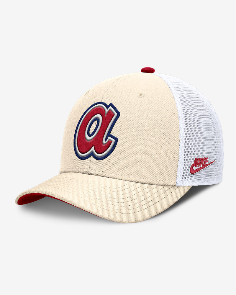 Atlanta Braves Cooperstown Rise Men's Nike Dri-FIT MLB Trucker Adjustable Hat 1