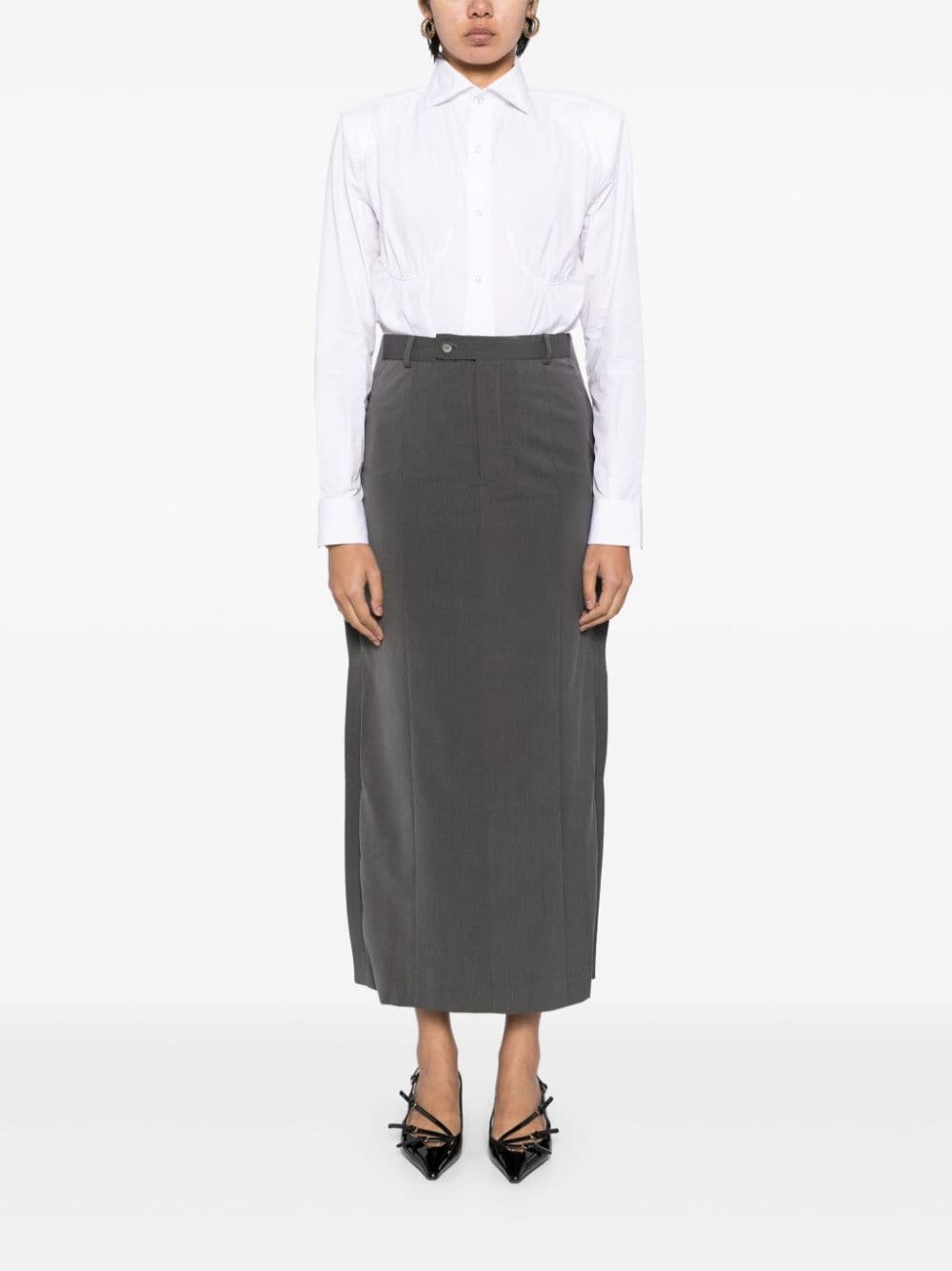 side ribbed skirt - 2