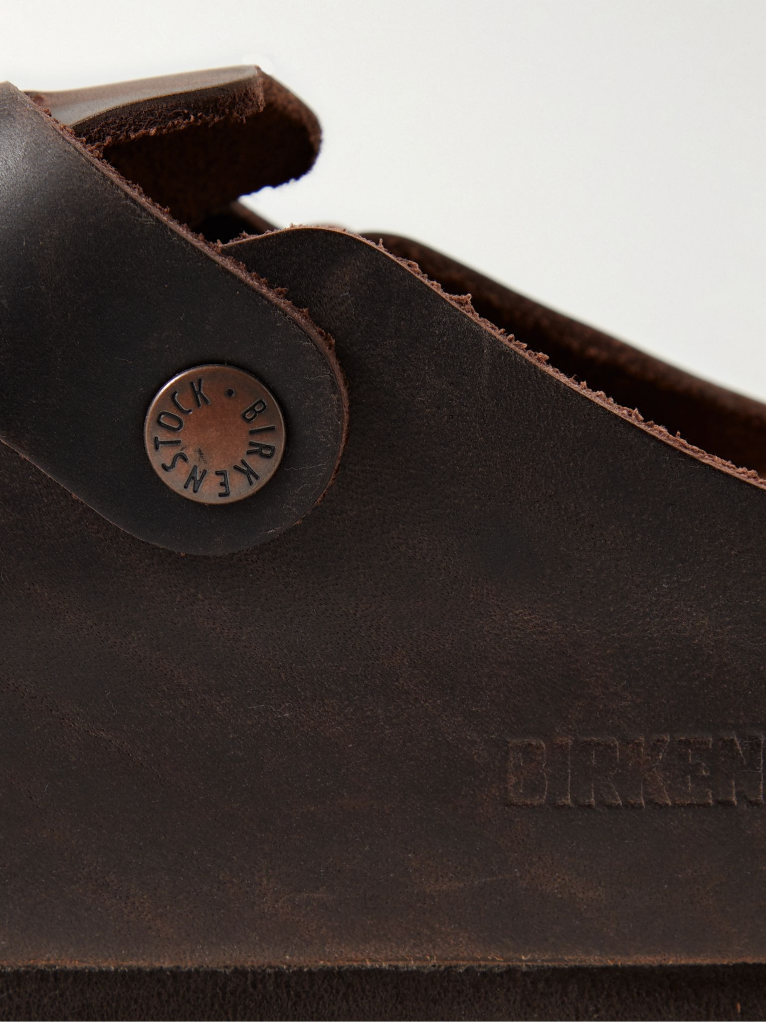 Boston Oiled-Leather Clogs Chocolate - 6
