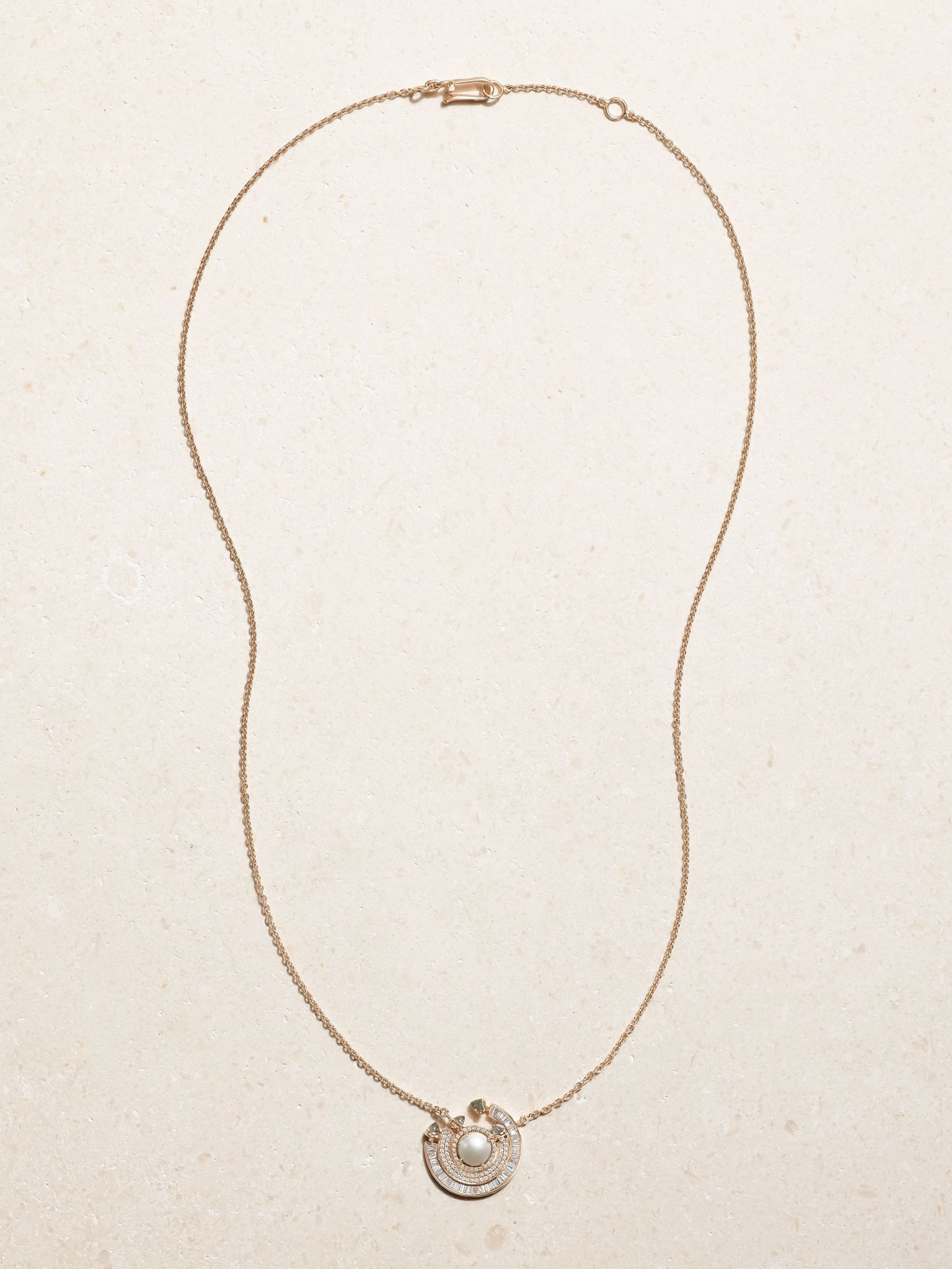 Chakra 18-karat rose gold multi-stone necklace Gold - 4