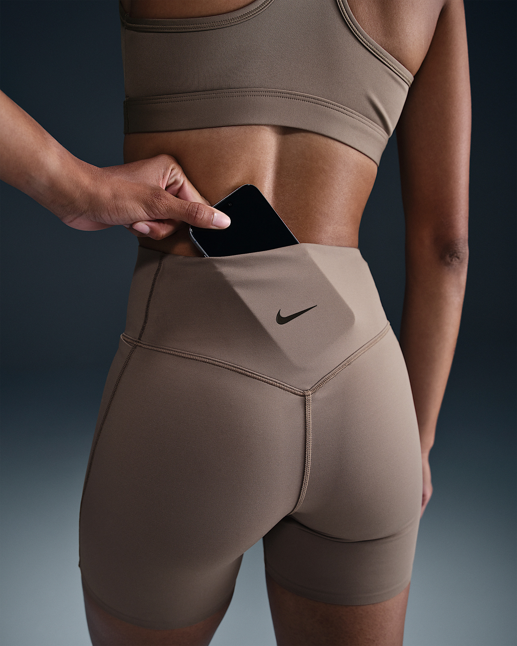 Nike Universa Women's Medium-Support High-Waisted 5" Biker Shorts with Pockets - 6