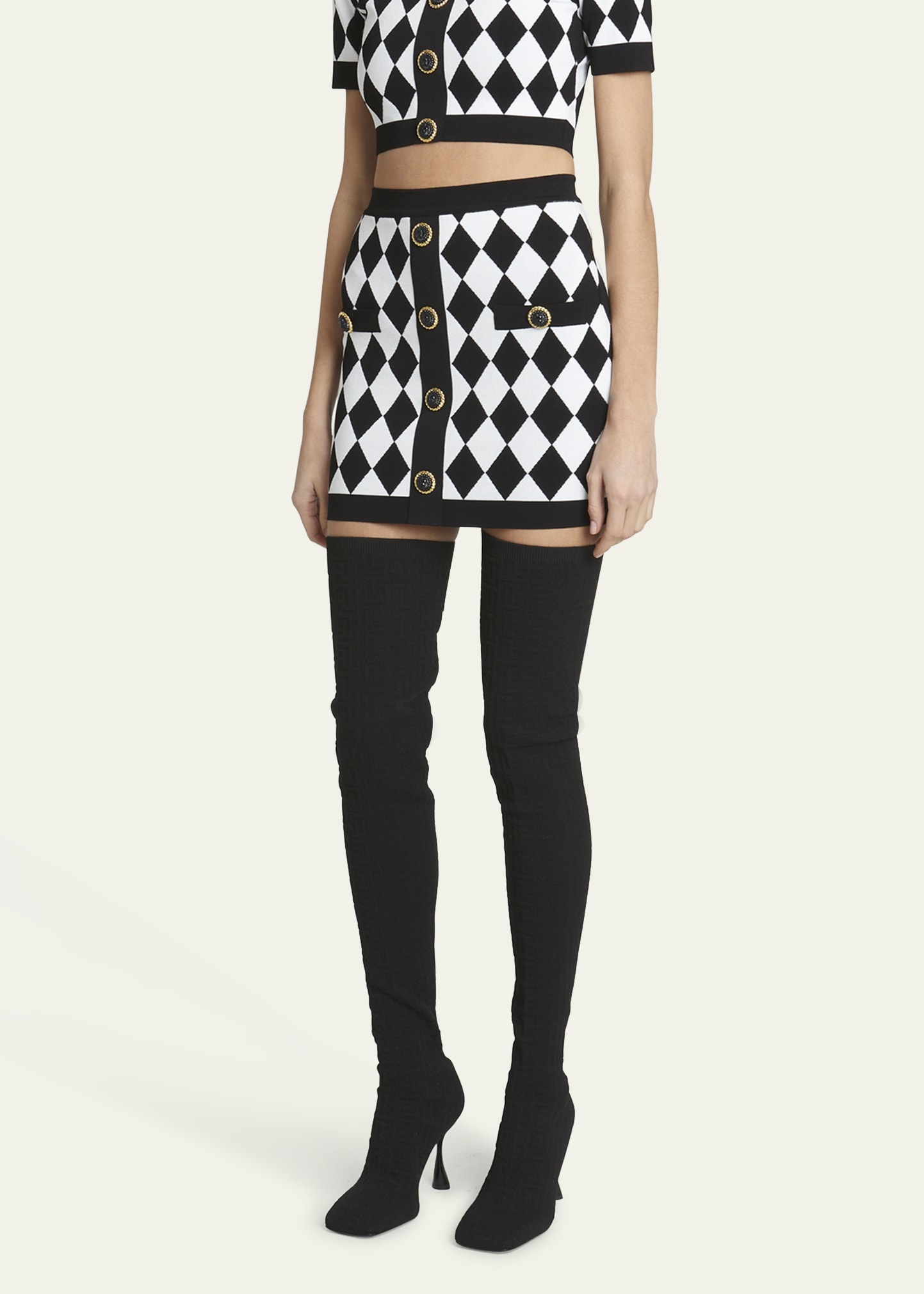 Diamond Knit Mini Skirt - 4