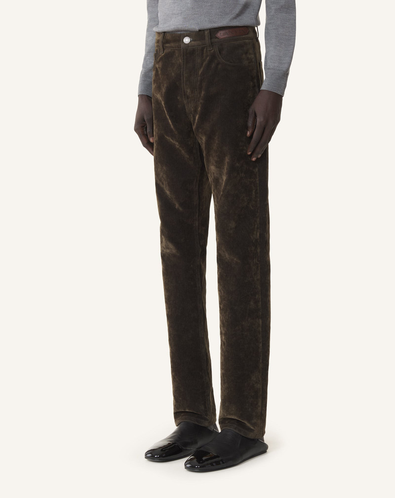 STRAIGHT-LEG TROUSERS IN VELVET DENIM 3