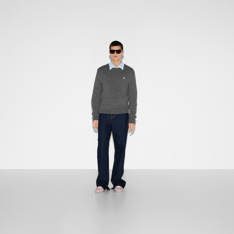 GUCCI Embroidered wool cashmere sweater outlook