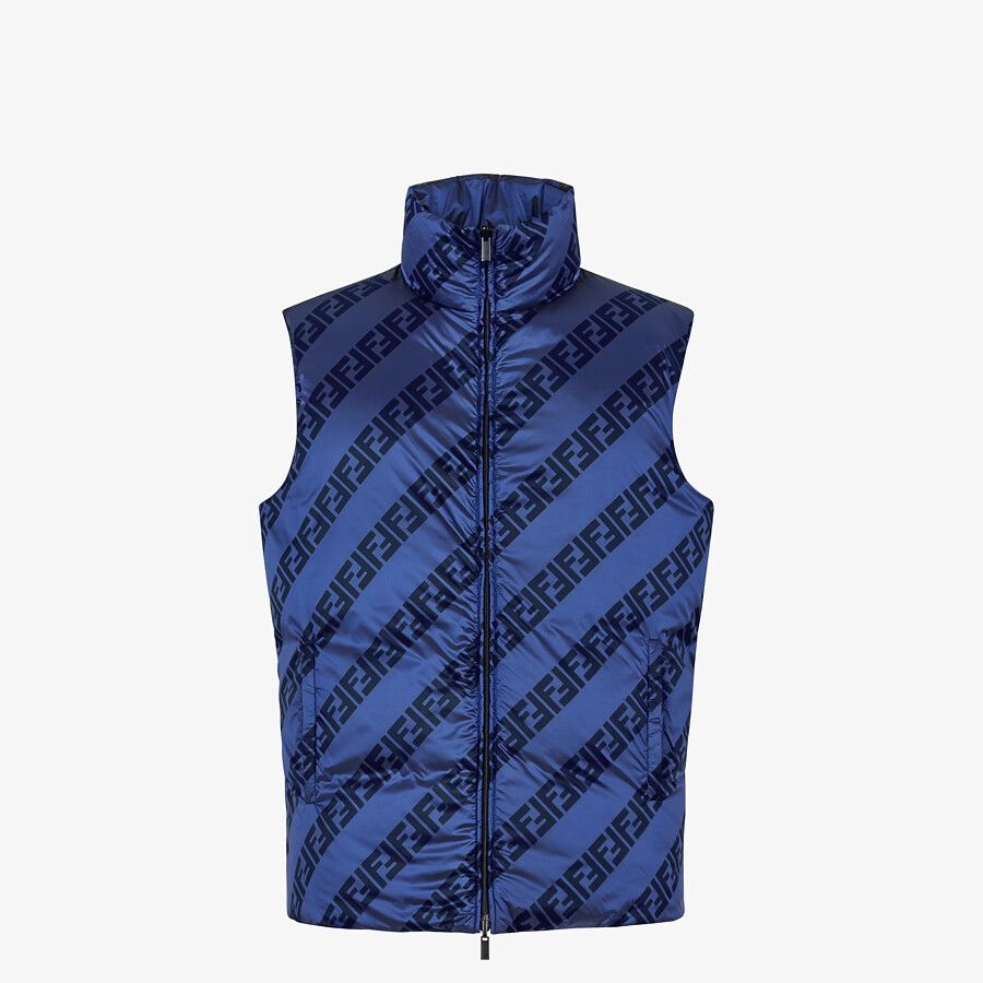 Blue nylon gilet - 5