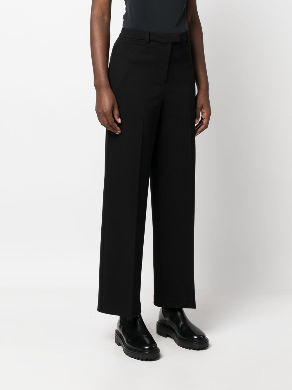 mid-rise straight-leg trousers - 3