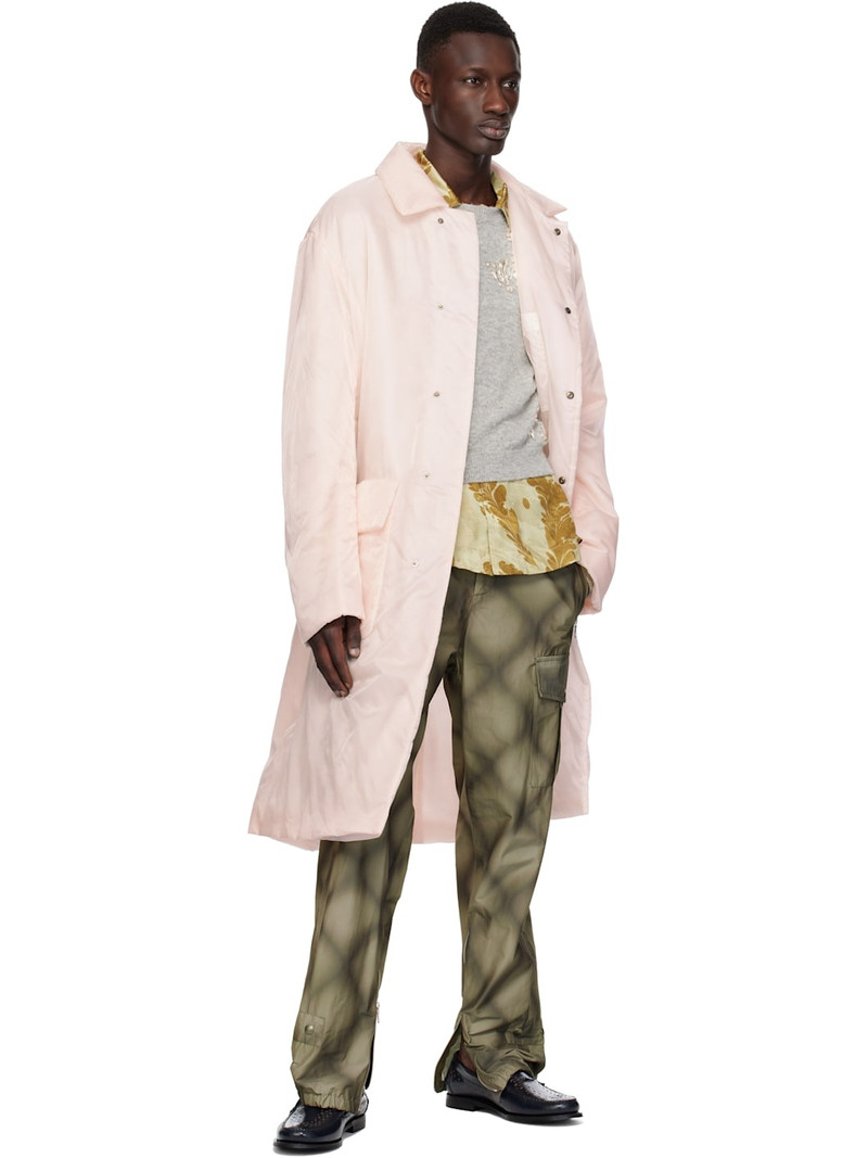 Dries Van Noten Gray Check Cargo Pants outlook