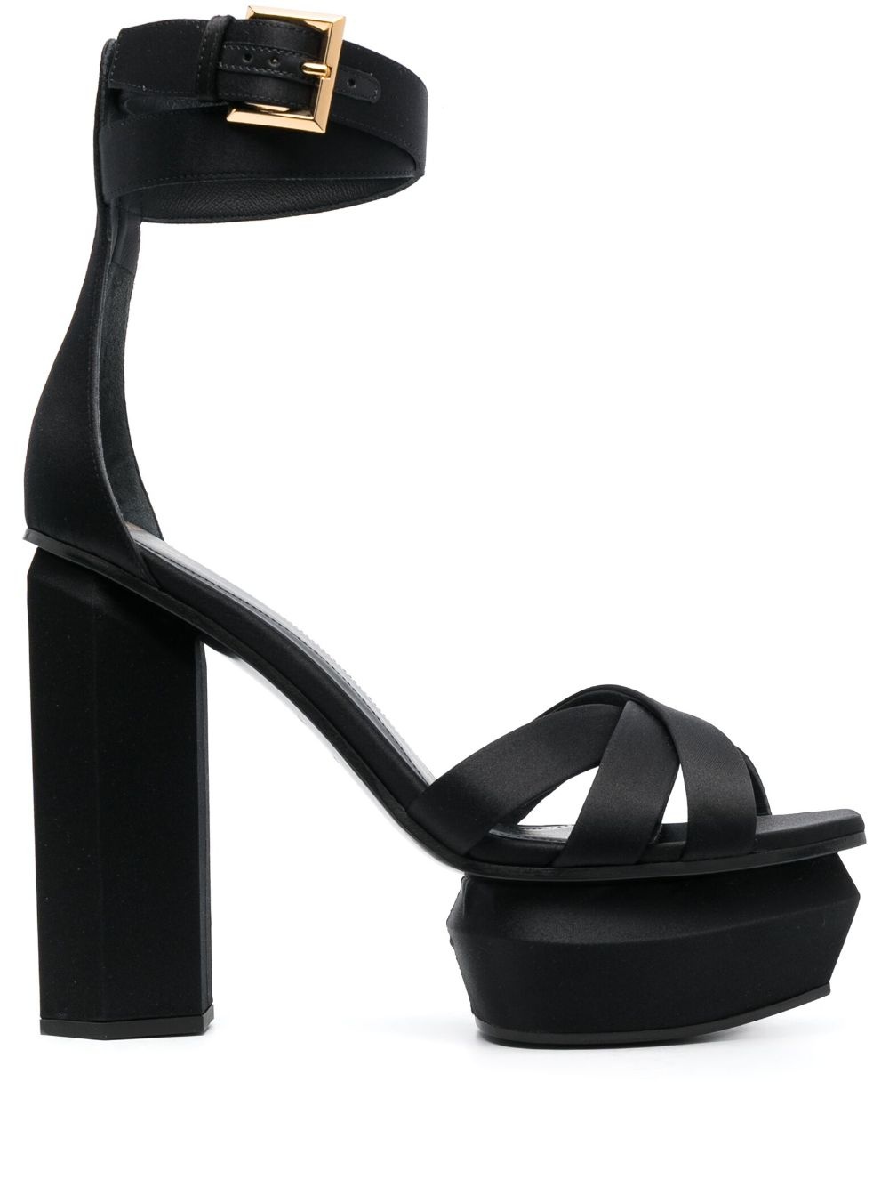 Ava 130mm satin platform sandals - 1