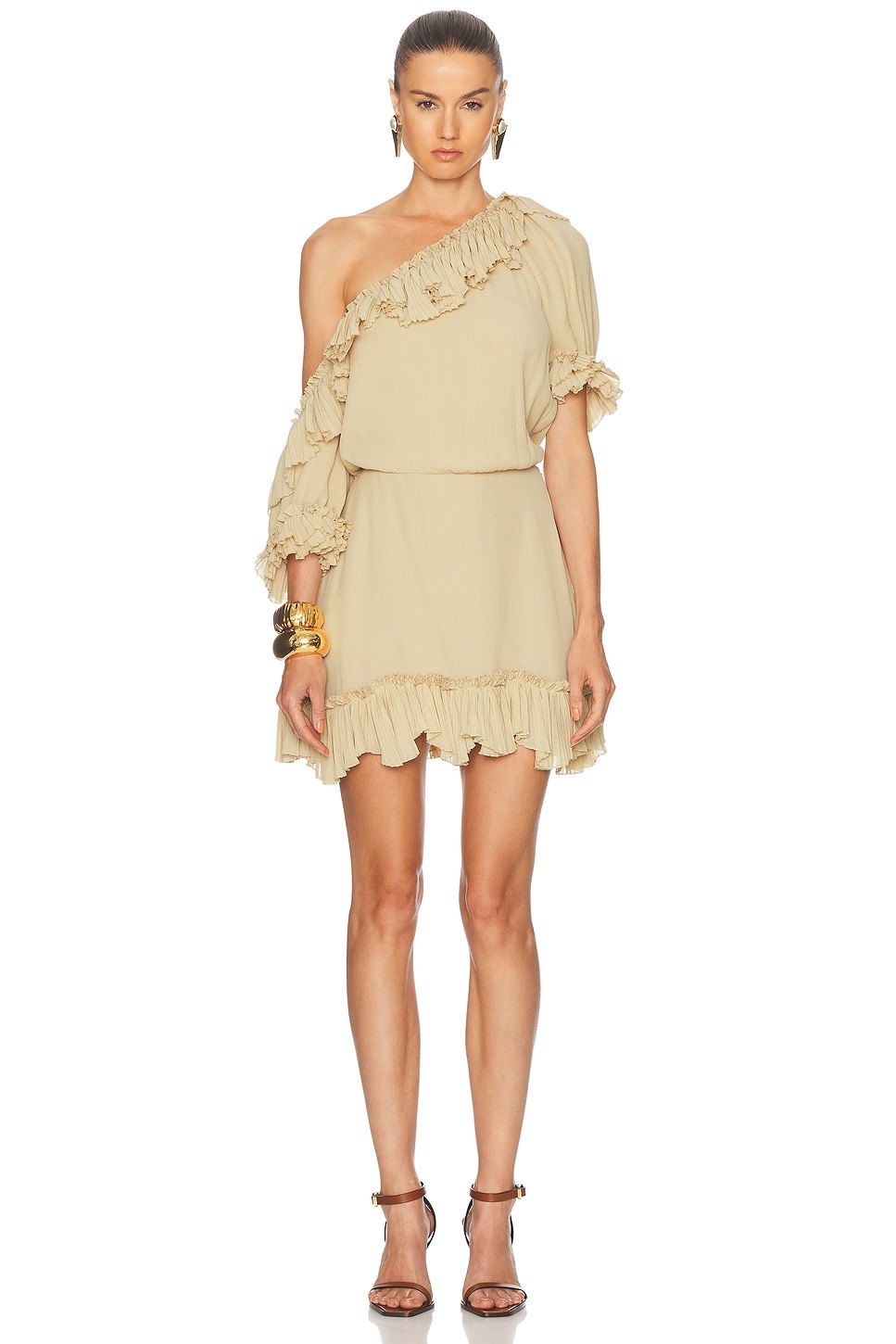 One Shoulder Mini Dress - 2