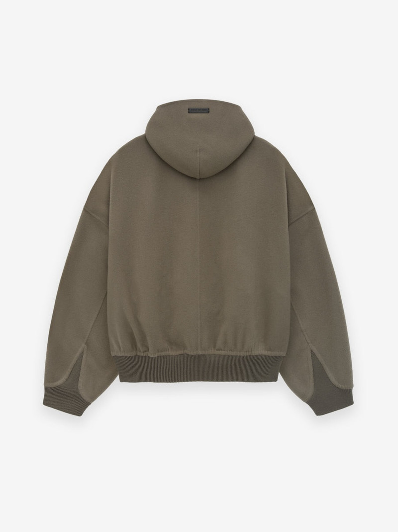 Double Wool Cashmere Hooded Bomber 3