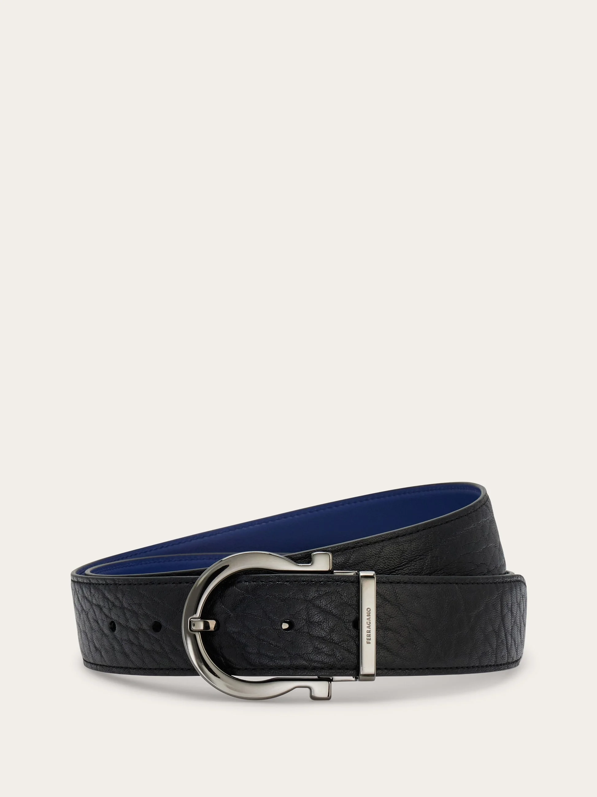 Reversible and adjustable Gancini belt - 1
