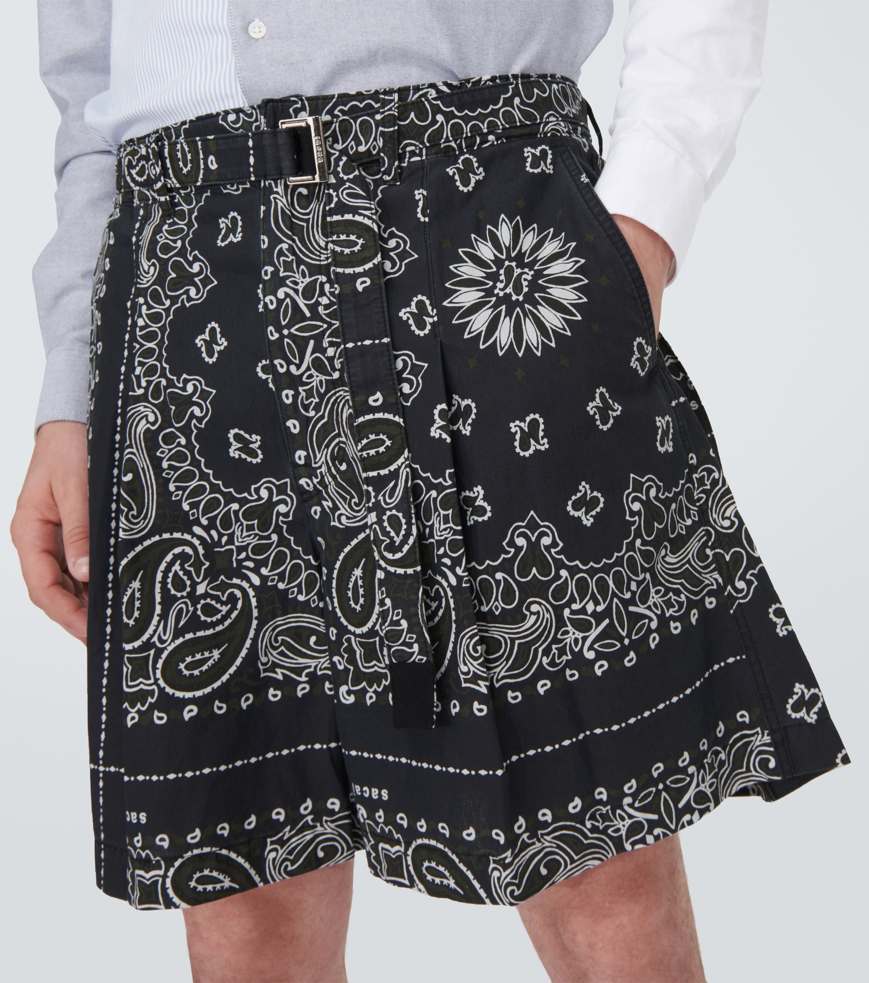 Bandana cotton poplin shorts - 5