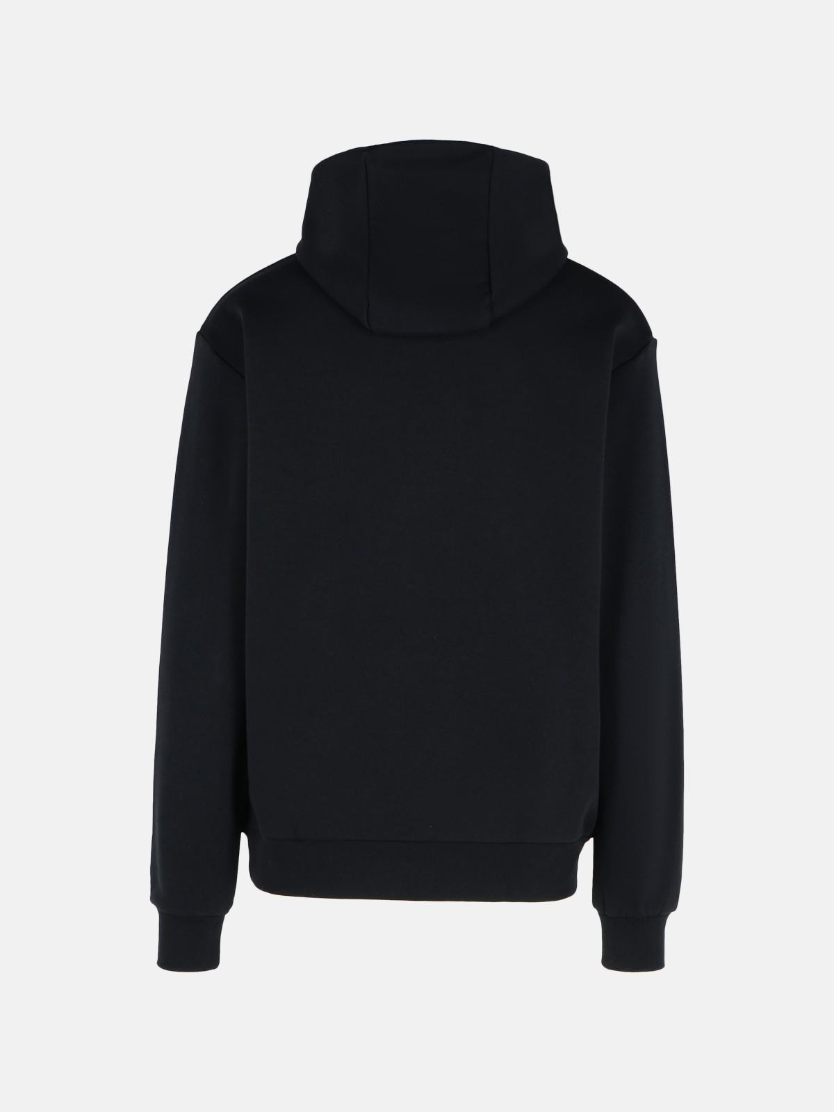 BLACK COTTON BLEND SWEATSHIRT - 3