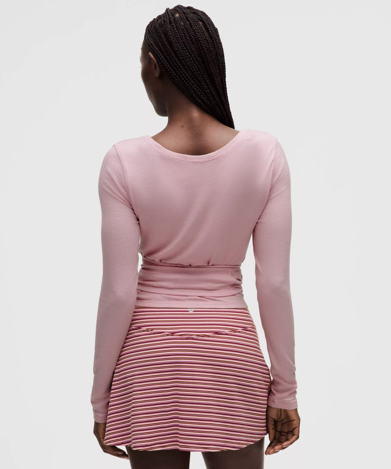 Front-to-Back Wrap-Waist Long-Sleeve Shirt 3