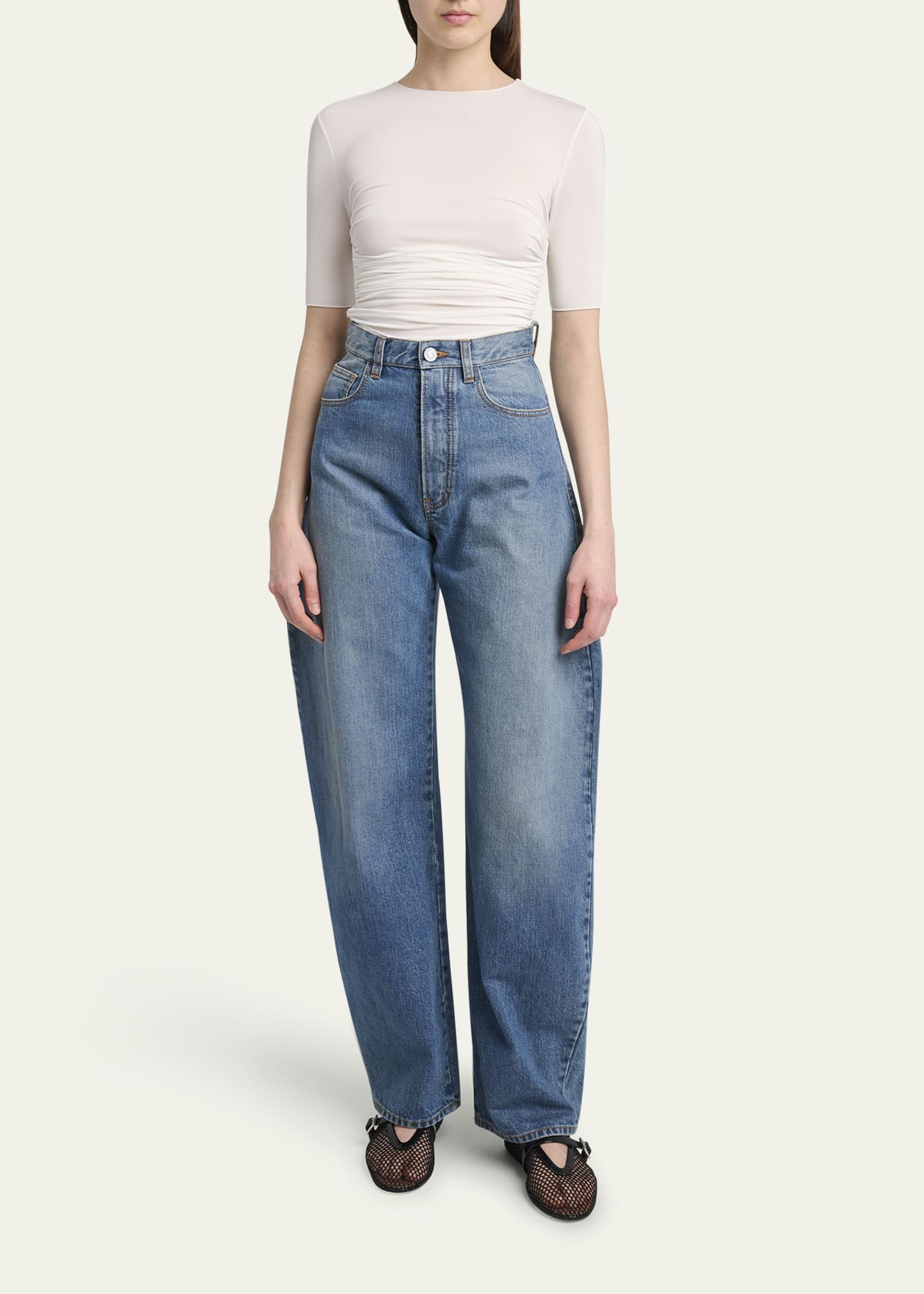 Ruched Short-Sleeve Top - 2