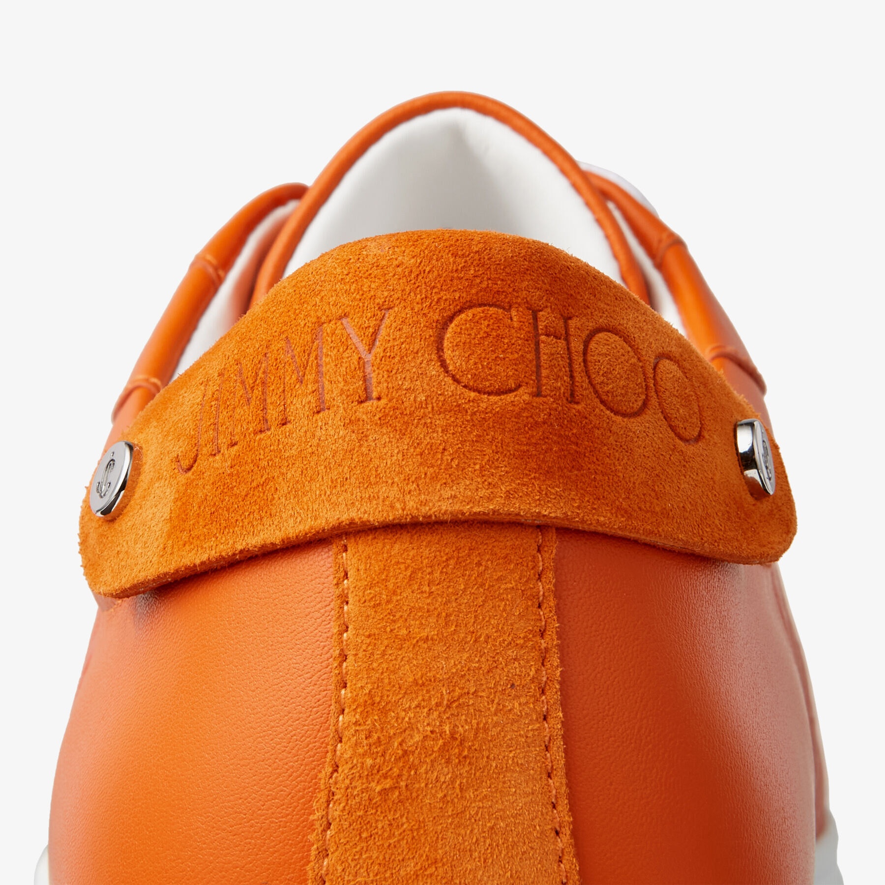 Rome/M
Amber Orange JC Monogram Pattern and Leather Low-Top Trainers - 3