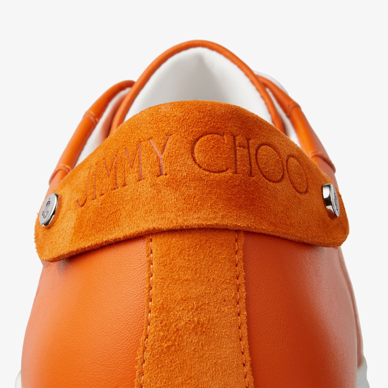 Rome/M
Amber Orange JC Monogram Pattern and Leather Low-Top Trainers 3
