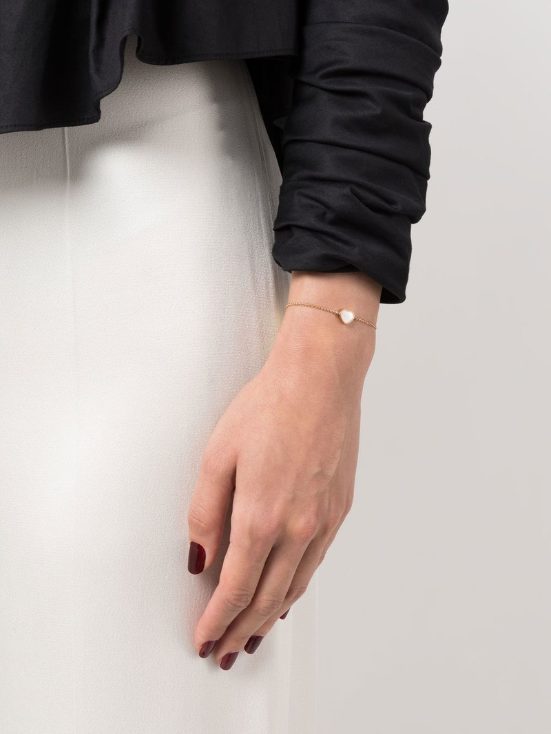 Chopard 18kt rose gold My Happy Heart mother-of-pearl bracelet outlook