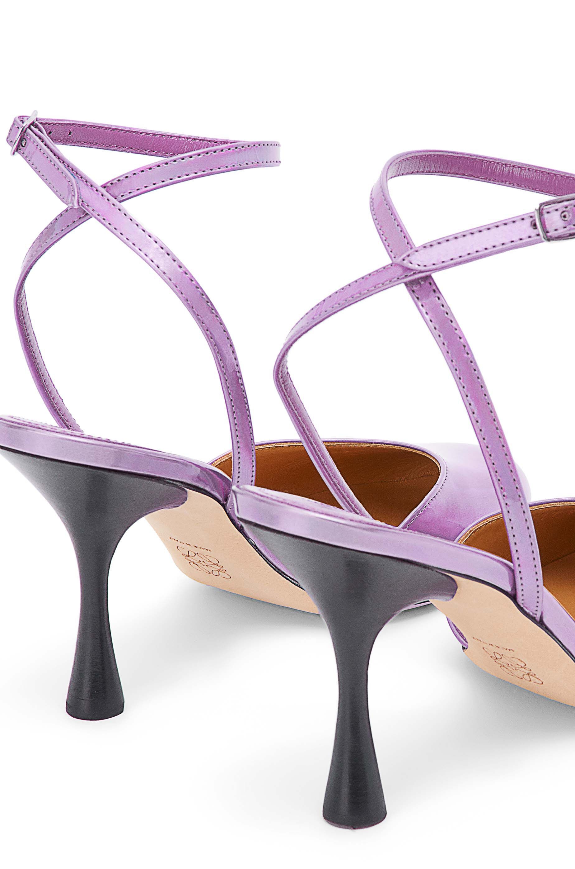 Ankle strap pump in metallic calfskin - 4