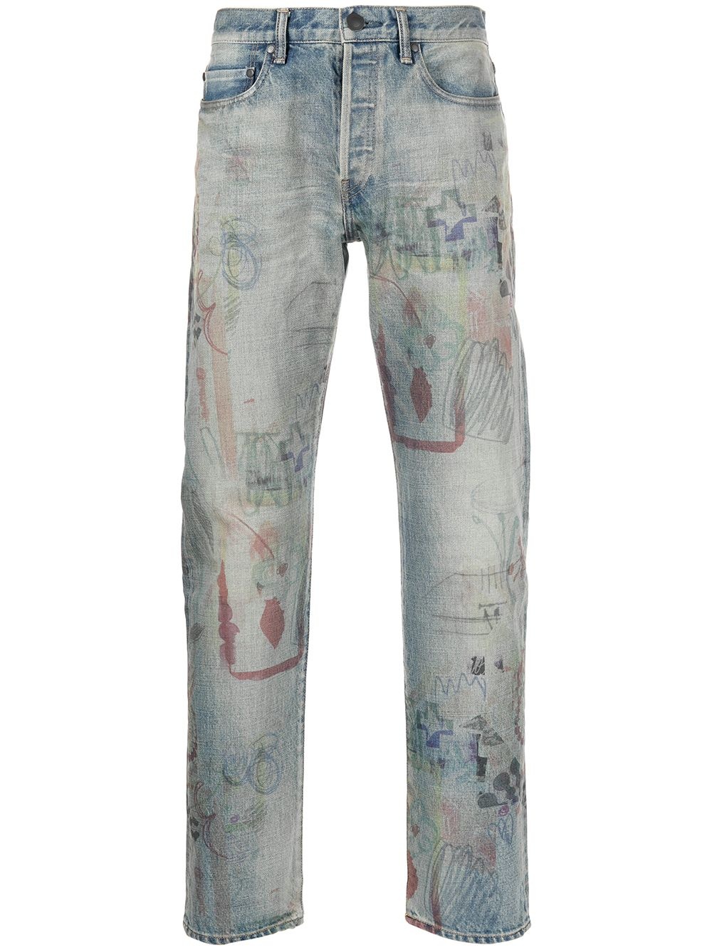 The Daze 2 scribble-print jeans - 1