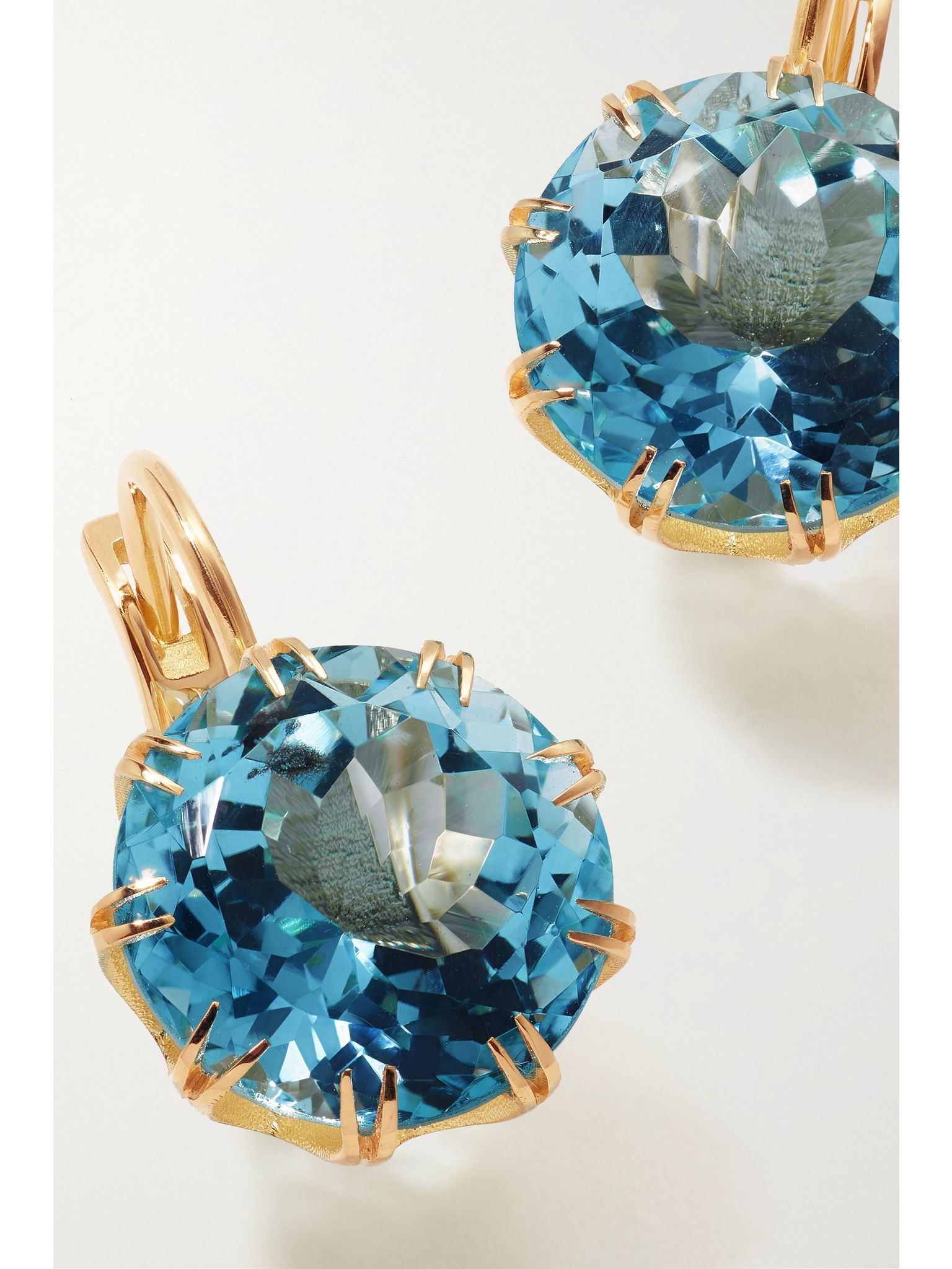Crown 18-karat gold topaz earrings Gold - 4