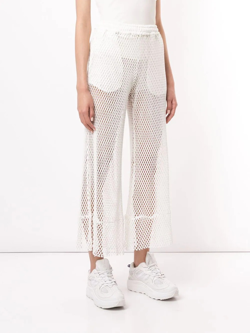 flared mesh trousers 3