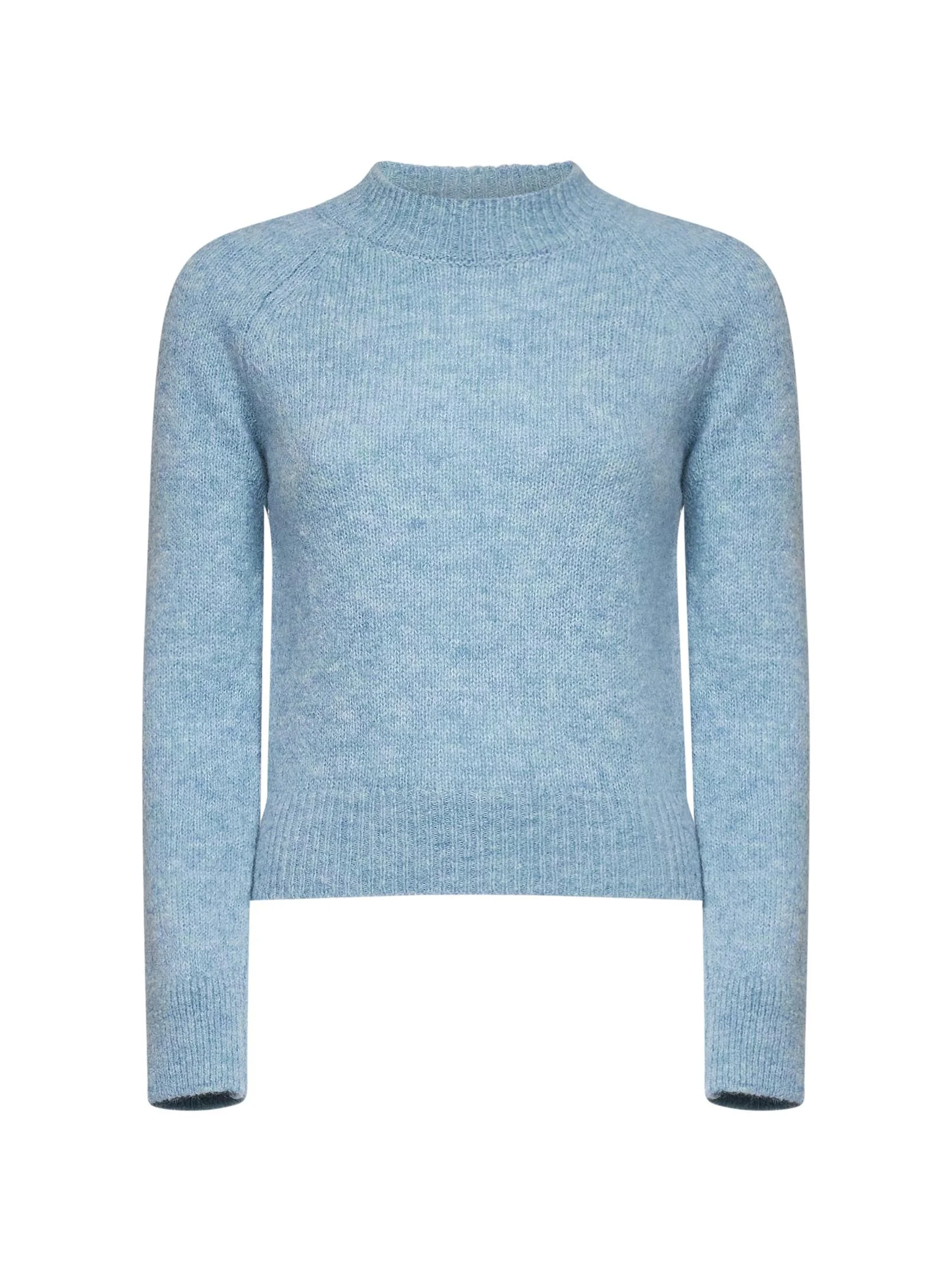 Light blue alpaca-blend Texas crewneck sweater - 1