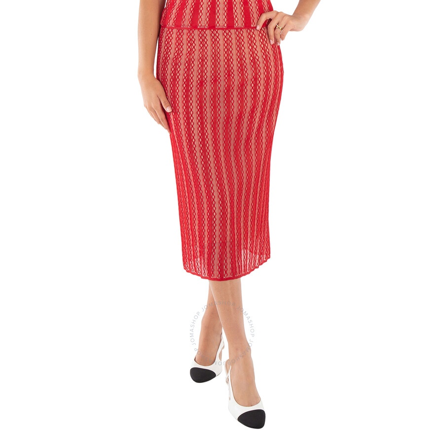 Fendi Ladies Long Lace Skirt - 3