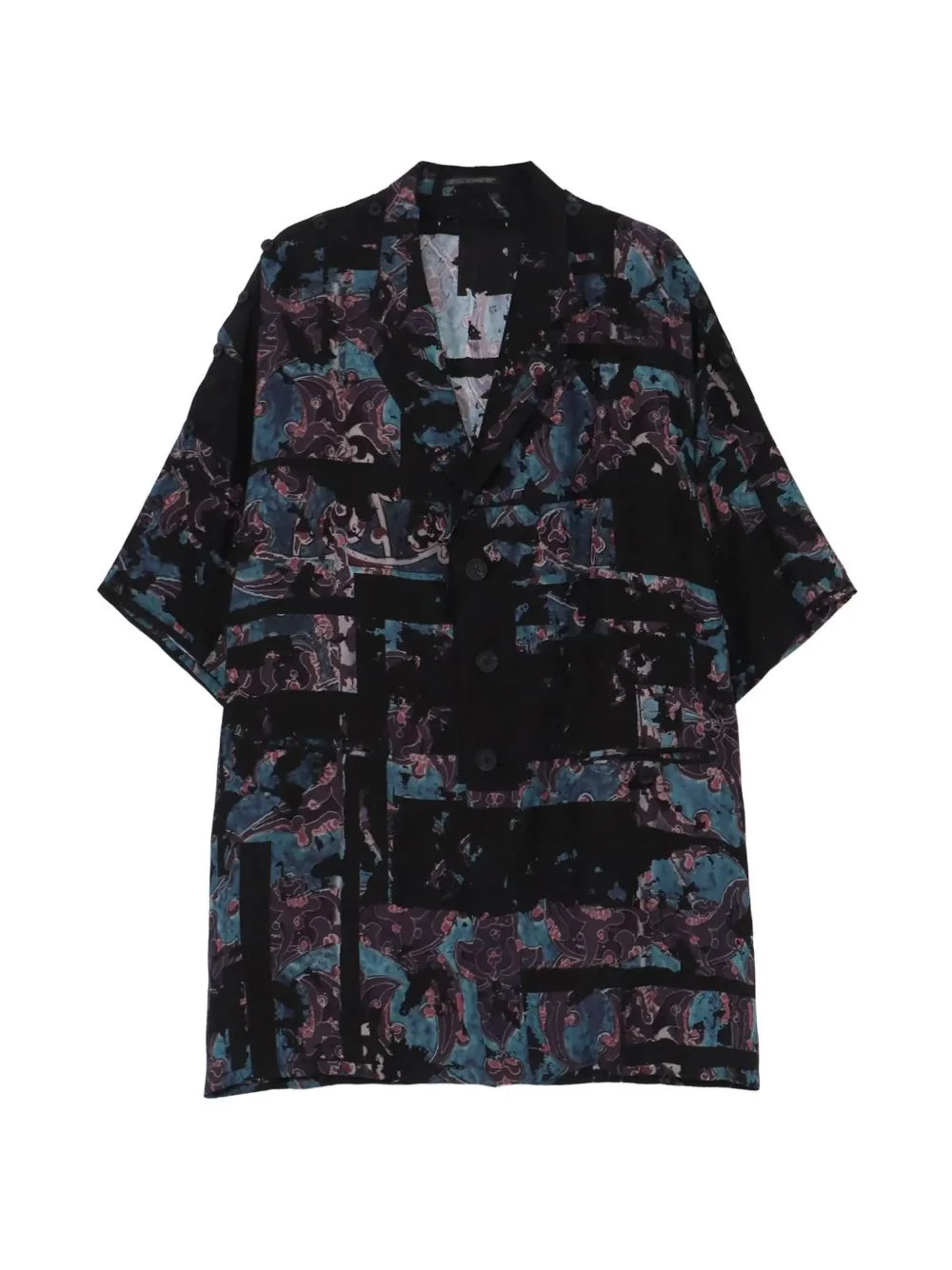 patterned silk jacket - 1