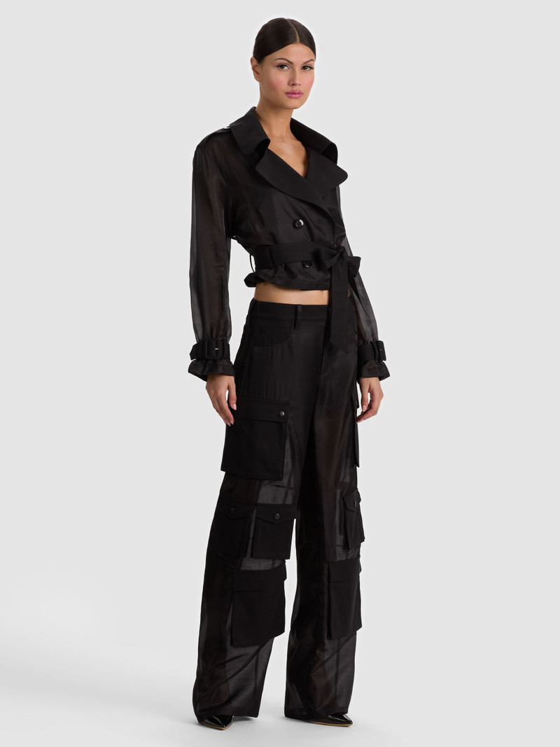 KEITH SHEER COMBO CROPPED TRENCH 6