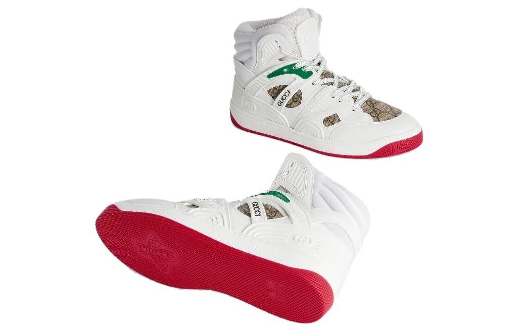 (WMNS) Gucci Basket High 'White Demetra Red' 676111-2SHG0-9076 - 5