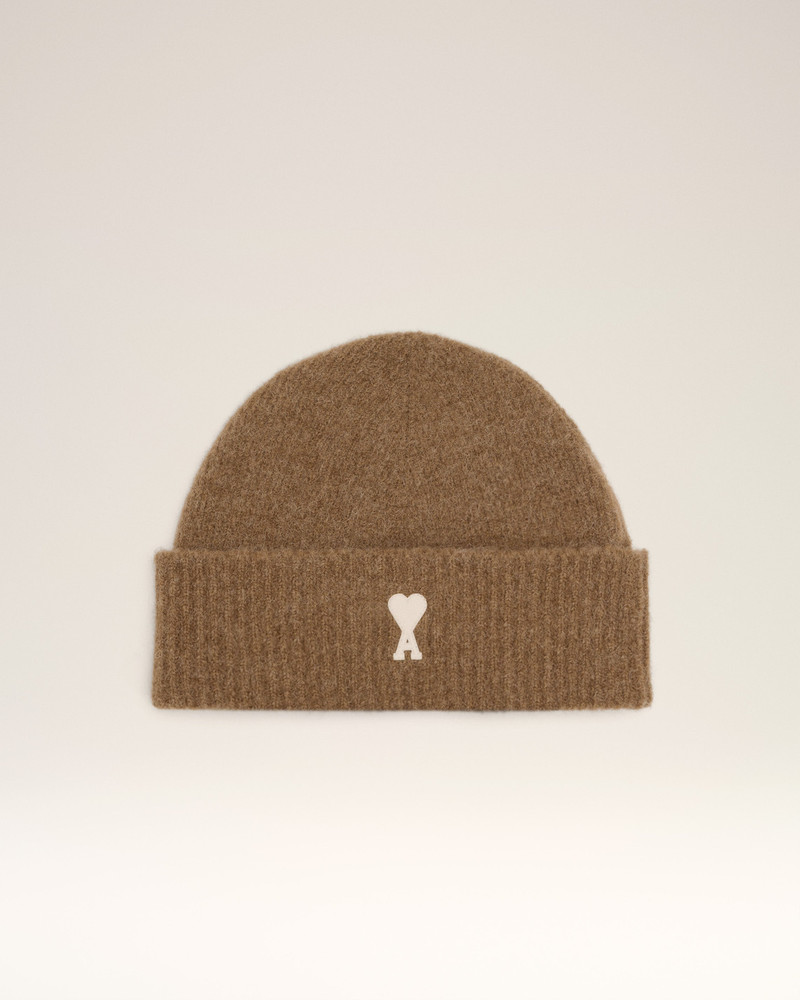 BROWN ALPACA STRIPED AMI DE COEUR BEANIE 1