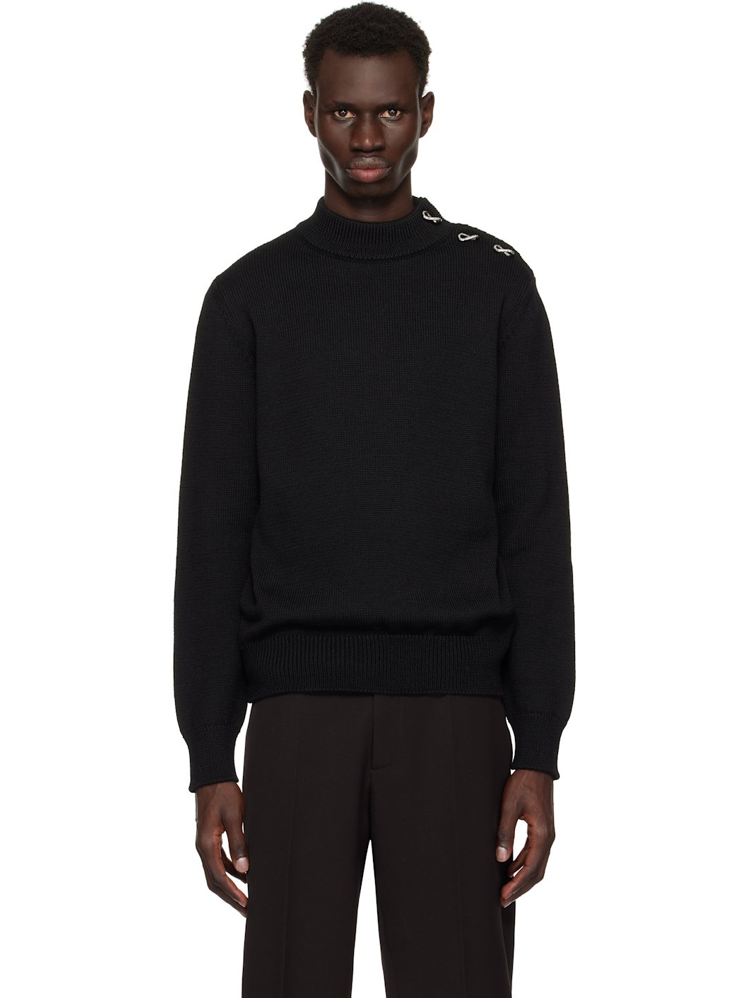Black Long Sleeve Sweater - 1