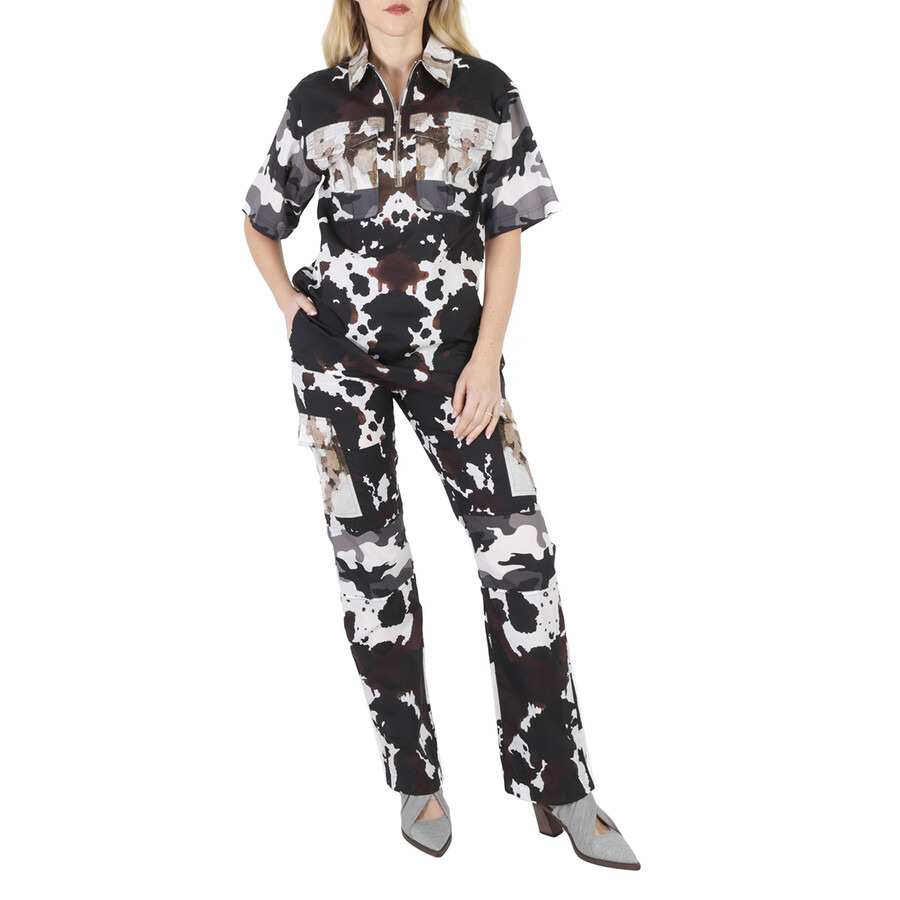 Burberry Camouflage-Print Nylon Panelled Cargo Trousers - 2