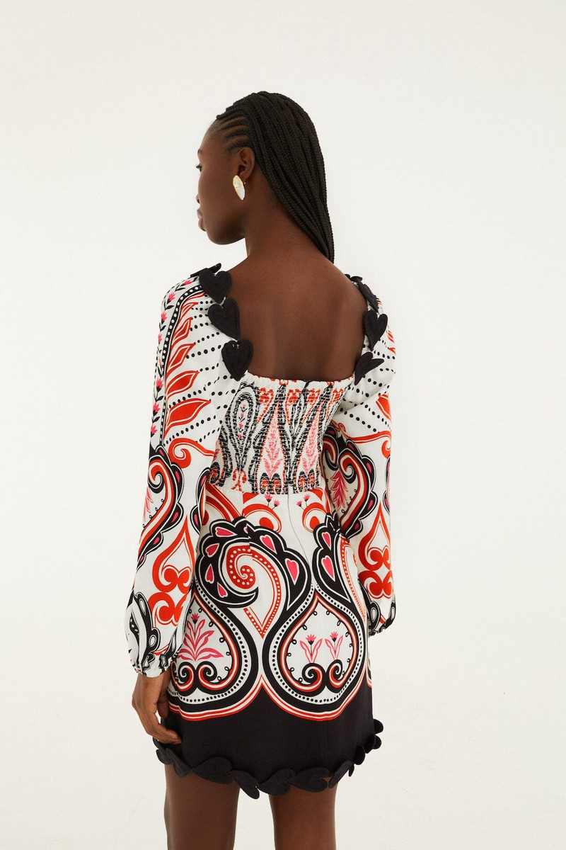 Off-White Graphic Ainika Cut-Out Hearts Mini Dress 3